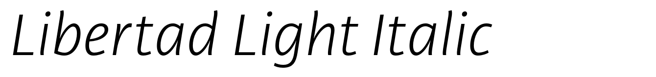 Libertad Light Italic